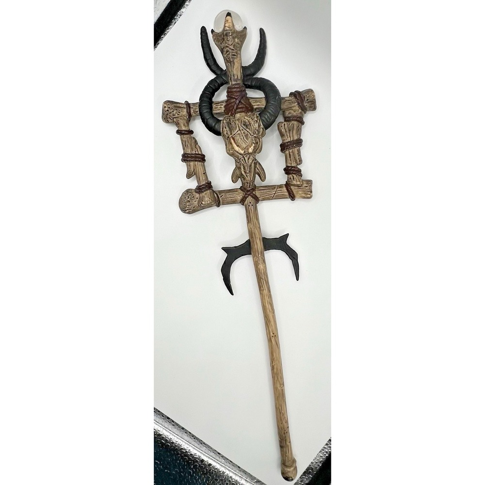 1997 McFarlane Spawn Movie Malebolgia Staff Accessory 14" Skull Weapon Toy Parts